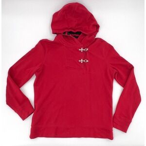 Ralph Lauren‎ Jeans Sweater Womens Medium Red Hooded Hoodie Long Sleeve Pullover